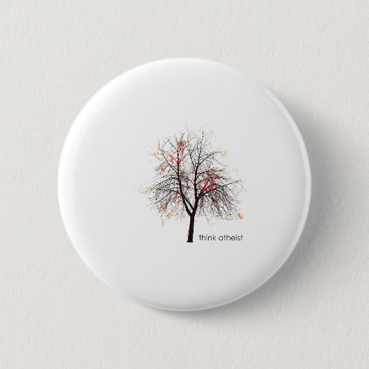Atheïstische boom ronde button 5,7 cm (Voorkant)