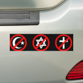 Atheïstische Bumpersticker (Op auto)