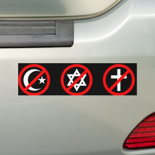 Atheïstische Bumpersticker (Op auto)