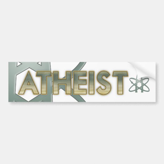 Atheïstische Bumpersticker (Amerikaans atheïstisch (Voorkant)