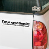 Atheïstische humor bumpersticker (Op Truck)