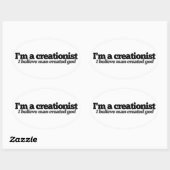 Atheïstische humor ovale sticker (Vel)