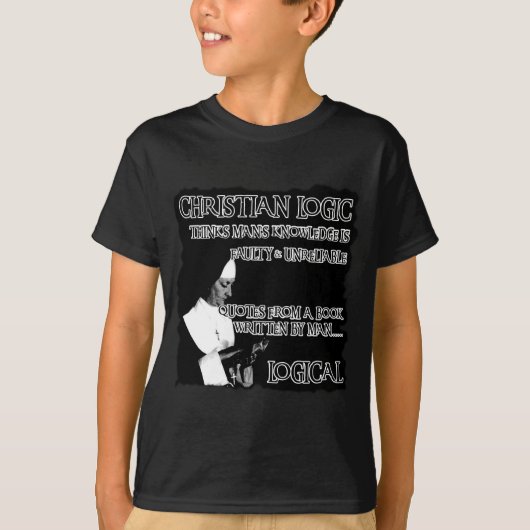 Atheïstische humor t-shirt (Voorkant)