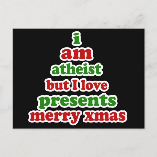 Atheïstische Kerstmis Feestdagenkaart (Voorkant)