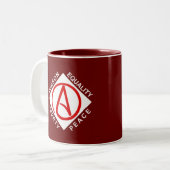 Atheïstische logo mok (Voorkant links)