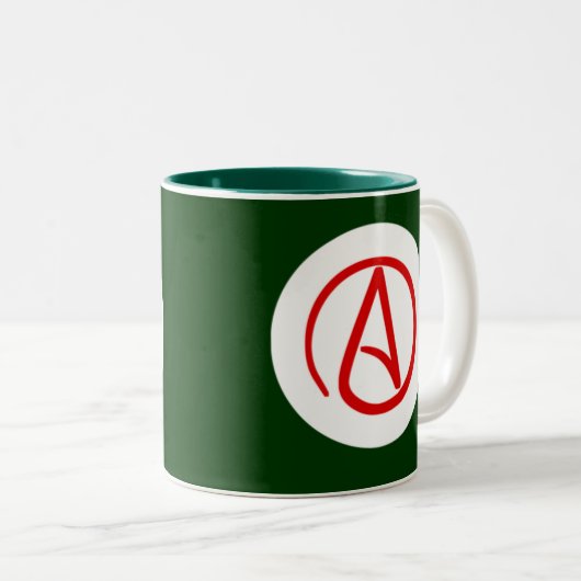 Atheïstische logo mok (Voorkant rechts)