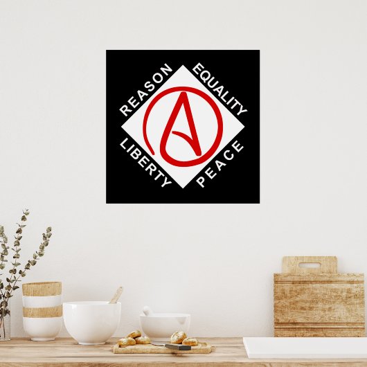 Atheïstische logo poster (Keuken)