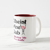 Atheïstische Mok van de Wijnclub (Voorkant rechts)