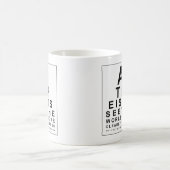 Atheïstische oogtest koffiemok (Center)