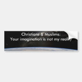 Atheïstische realiteit bumpersticker (Voorkant)