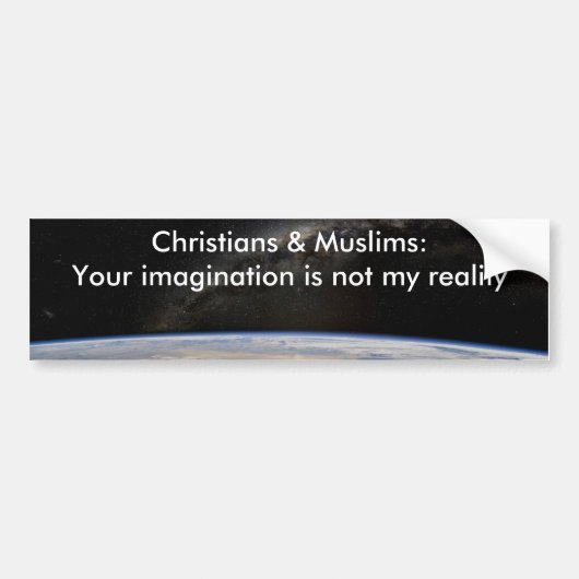 Atheïstische realiteit bumpersticker (Voorkant)