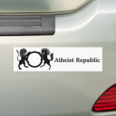 Atheïstische Republiek Bumpersticker (Op auto)