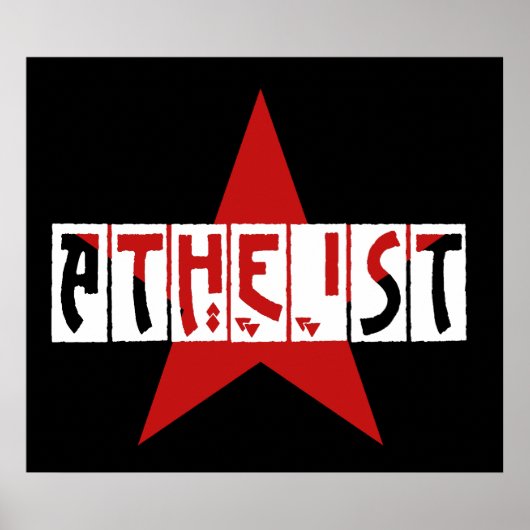 Atheïstische ster poster (Voorkant)