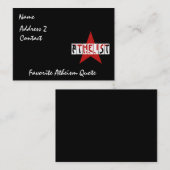 Atheïstische ster visitekaartje (Voorkant / Achterkant)