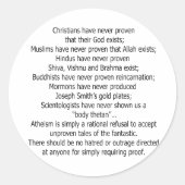 Atheïstische Stickers (Voorkant)