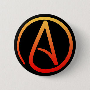 Atheïstische Symbool-Button Ronde Button 5,7 Cm