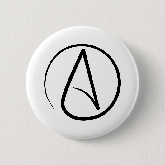 Atheïstische symboolpop ronde button 5,7 cm (Voorkant)
