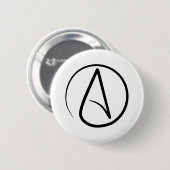 Atheïstische symboolpop ronde button 5,7 cm (Voorkant /achterkant)