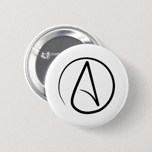 Atheïstische symboolpop ronde button 5,7 cm (Voorkant /achterkant)