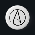 Atheïstische symboolpop ronde button 5,7 cm<br><div class="desc">Stel je een atheïst voor aan de wereld</div>