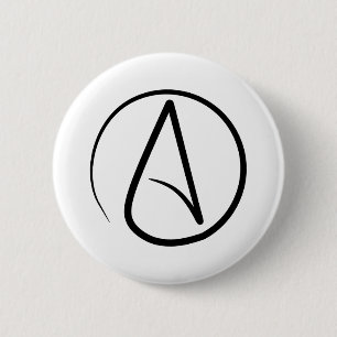 Atheïstische symboolpop ronde button 5,7 cm