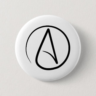 Atheïstische symboolpop ronde button 5,7 cm