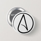 Atheïstische symboolpop ronde button 5,7 cm (Voorkant /achterkant)