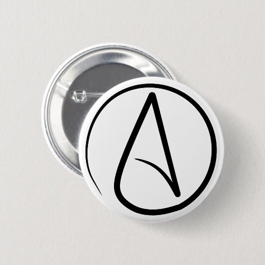 Atheïstische symboolpop ronde button 5,7 cm (Voorkant /achterkant)