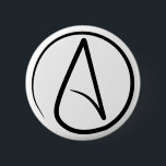Atheïstische symboolpop ronde button 5,7 cm<br><div class="desc">Stel je een atheïst voor aan de wereld</div>