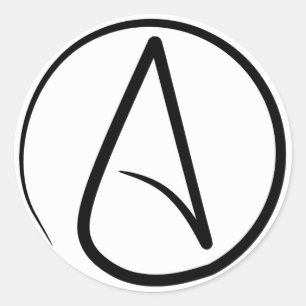 Atheïstische symboolstickers ronde sticker