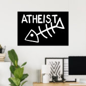 Atheïstische vis poster (Thuiskantoor)