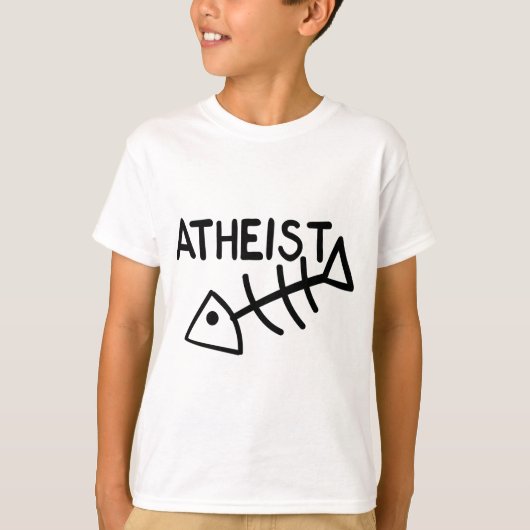 Atheïstische vis t-shirt (Voorkant)