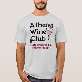 Atheïstische wijnclub t-shirt