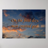 atheïstische wolken poster (Voorkant)