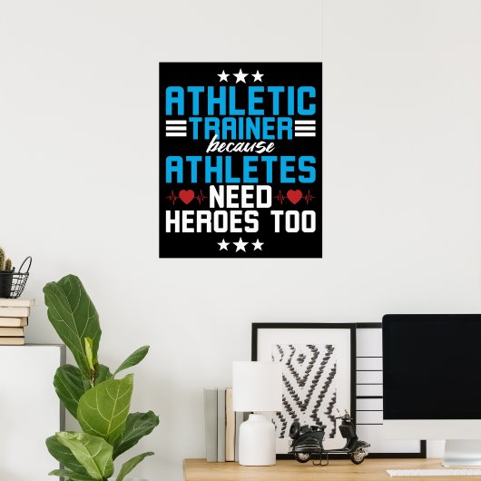 Atheletic Trainer omdat Athleten Poster (Thuiskantoor)