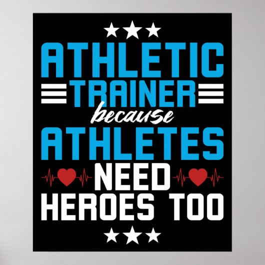 Atheletic Trainer omdat Athleten Poster (Voorkant)
