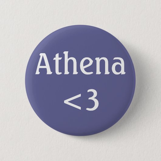 Athena <3 badge ronde button 5,7 cm (Voorkant)