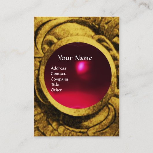 ATHENA AND FIGHTS MONOGRAM, Red Ruby Visitekaartje (Voorkant)