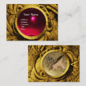 ATHENA AND FIGHTS MONOGRAM, Red Ruby Visitekaartje (Voorkant / Achterkant)