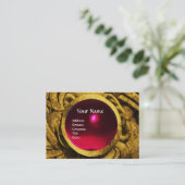 ATHENA AND FIGHTS MONOGRAM, Red Ruby Visitekaartje (Staand voorkant)