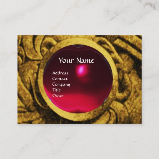 ATHENA AND FIGHTS MONOGRAM, Red Ruby Visitekaartje (Voorkant)