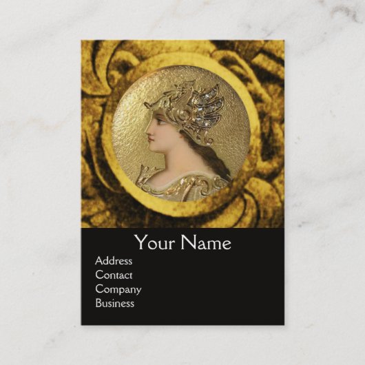 ATHENA AND FIGHTS MONOGRAM, Red Ruby Visitekaartje (Voorkant)