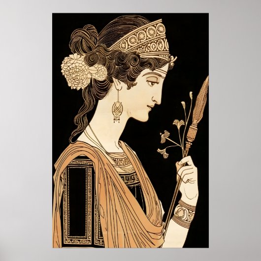 Athena Art Print Ancient Greek Goddess Poster (Voorkant)