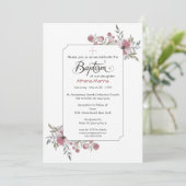 Athena Baptism Invitation. Kaart (Staand voorkant)