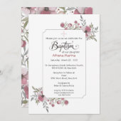 Athena Baptism Invitation. Kaart (Voorkant / Achterkant)