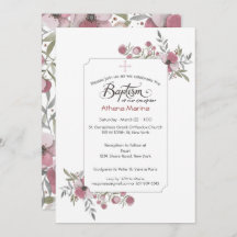 Athena Baptism Uitnodiging