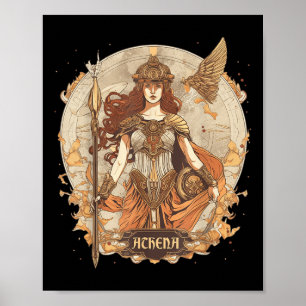 Athena, de godin van de wijsheid en de oorlog poster