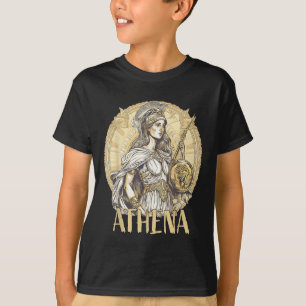 Athena, de godin van de wijsheid en t-shirt