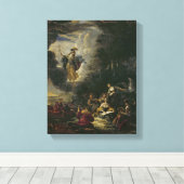 Athena die de Muses bezoekt Canvas Afdruk (Insitu (Houten vloer))