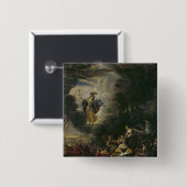 Athena die de Muses bezoekt Vierkante Button 5,1 Cm (Voorkant /achterkant)